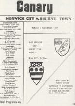 Norwich City Reserves v Bourne Town  07-Sep-1981