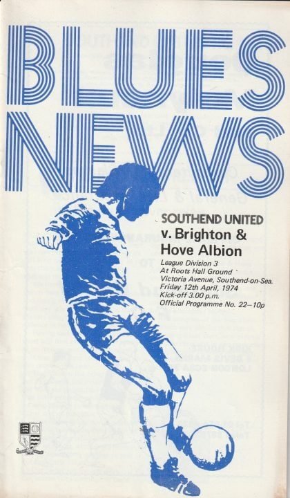 Southend United v Brighton & Hove Albion  12-Apr-1974