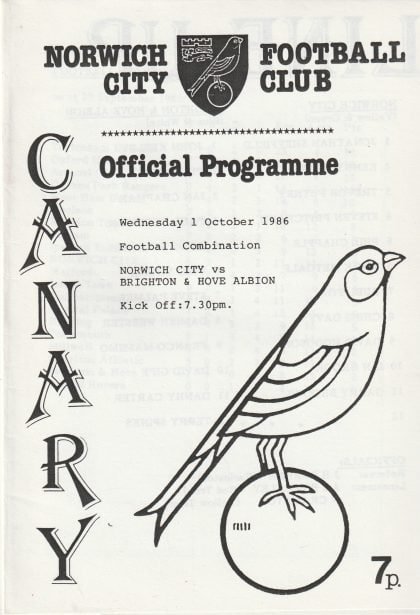 Norwich City Reserves v Brighton & Hove Albion Reserves 01-Oct-1986