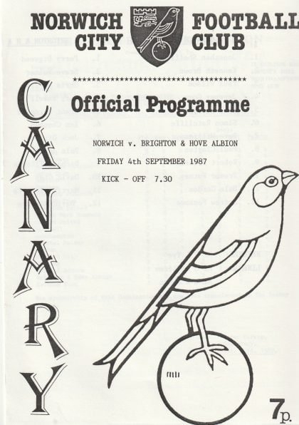 Norwich City Reserves v Brighton & Hove Albion Reserves 04-Sep-1987