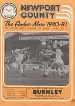 Newport County v Burnley  15-Nov-1980