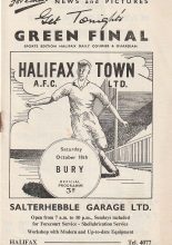 Halifax Town v Bury 18-Oct-1958