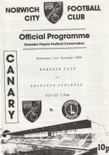 Norwich City Reserves v Charlton Athletic Reserves  21-Dec-1988
