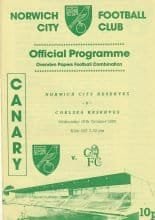 Norwich City Reserves v Chelsea Reserves 10-Oct-1990