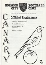 Norwich City Reserves v Chelsea Reserves 19-Sep-1986