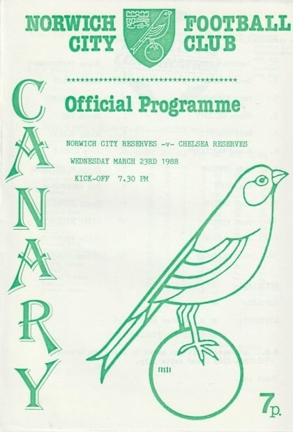 Norwich City Reserves v Chelsea Reserves 23-Mar-1988