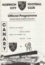 Norwich City Reserves v Chelsea Reserves 07-Nov-1988