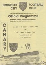 Norwich City Reserves v Chelsea Reserves 09-Mar-1990