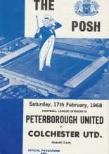 Peterborough United v Colchester United 17-Feb-1968