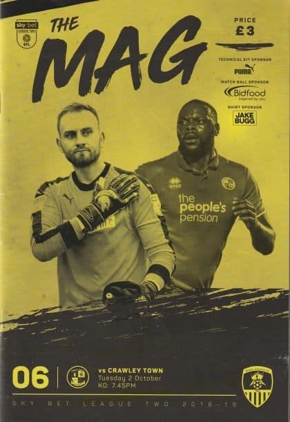 Notts County v Crawley Town  02-Oct-2018