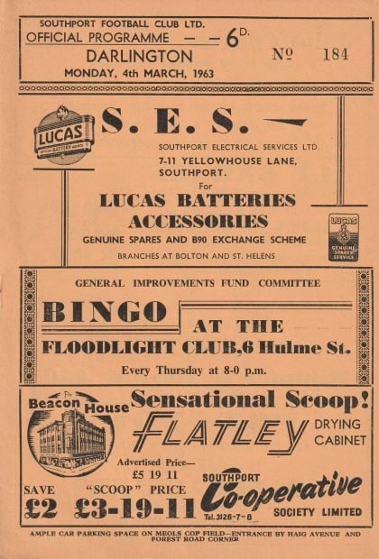 Southport v Darlington  04-Mar-1963