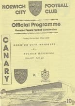Norwich City Reserves v Fulham Reserves  22-Dec-1989