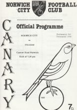 Norwich City Reserves v Fulham Reserves  03-Dec-1986