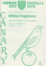 Norwich City Reserves v Fulham Reserves  06-Nov-1987