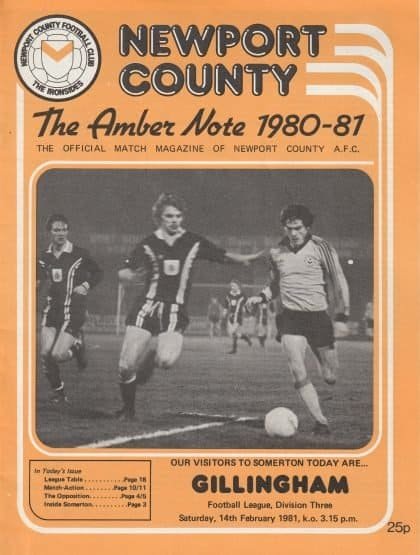 Newport County v Gillingham  14-Feb-1981
