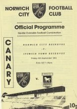 Norwich City Reserves v Ipswich Town Reserves  06-Sep-1991
