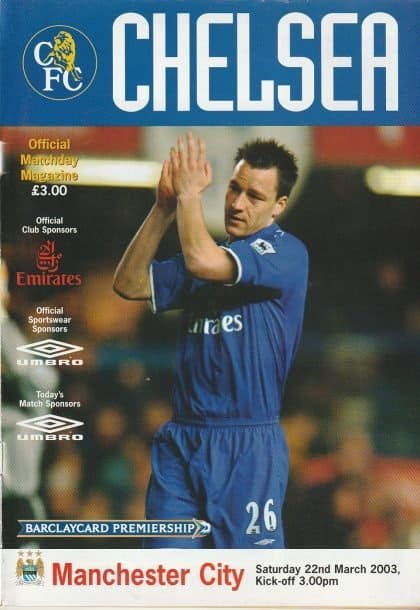 Chelsea v Manchester City  22-Mar-2003
