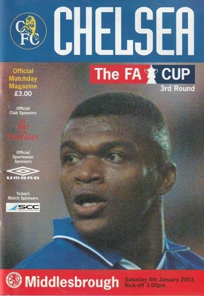 Chelsea v Middlesbrough 04-Jan-2003