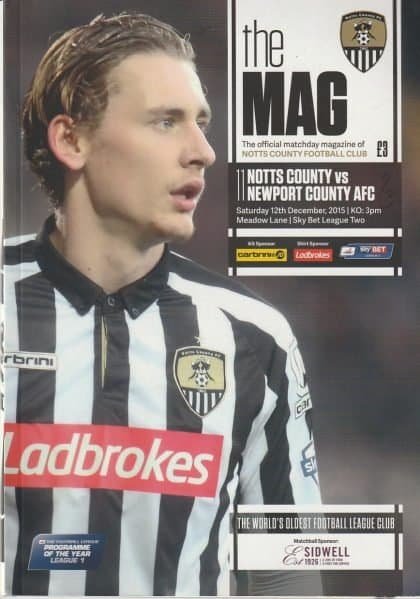 Notts County v Newport County 12-Dec-2015