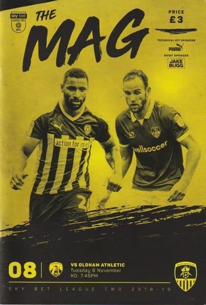Notts County v Oldham Athletic  06-Nov-2018