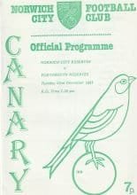 Norwich City Reserves v Portsmouth Reserves  22-Dec-1987