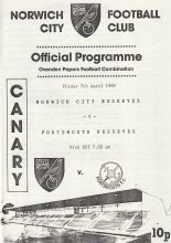 Norwich City Reserves v Portsmouth Reserves  07-Apr-1989