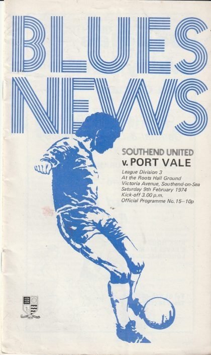 Southend United v Port Vale  09-Feb-1974