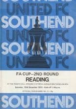 Southend United v Reading 15-Dec-1973