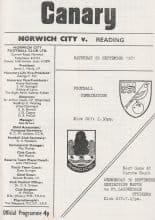 Norwich City Reserves v Reading Reserves 26-Sep-1981