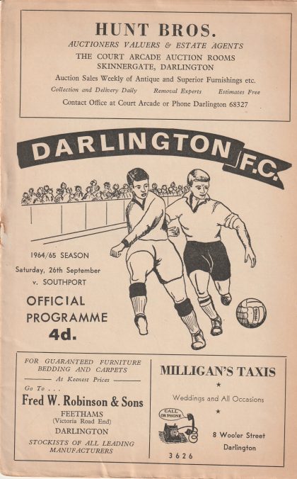 Darlington v Southport 26-Sep-1964