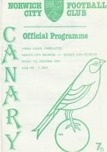 Norwich City Reserves v Swindon Town Reserves 07-Dec-1987