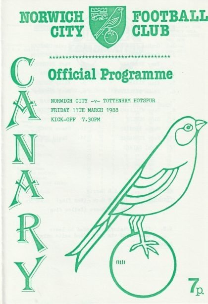 Norwich City Reserves v Tottenham Hotspur Reserves  11-Mar-1988