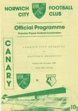 Norwich City Reserves v Watford Reserves  05-Oct-1990