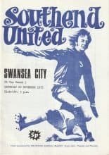 Southend United v Swansea City  22-Nov-1975