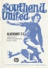 Southend United v Aldershot 08-Mar-1976
