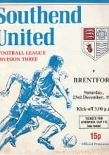 Southend United v Brentford  23-Dec-1978