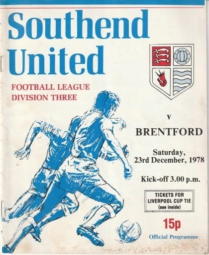 Southend United v Brentford  23-Dec-1978