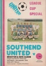 Southend United v Brighton & Hove Albion  14-Aug-1976