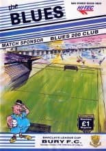 Southend United v Bury 27-Oct-1990