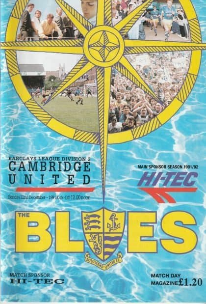 Southend United v Cambridge United  22-Dec-1991