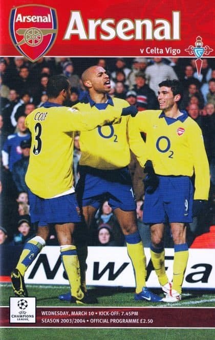 Arsenal v Celta Vigo 10-Mar-2004