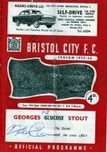 Bristol City v Charlton Athletic  15-Sep-1959