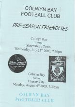 Colwyn Bay v Chester City 04-Aug-2003