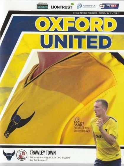 Oxford United v Crawley Town 08-Aug-2015