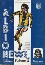 West Bromwich Albion v Fulham 05-Sep-1975