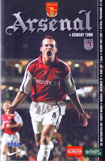 Arsenal v Grimsby Town  27-Nov-2001
