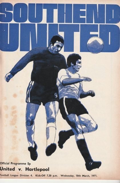 Southend United v Hartlepool United  10-Mar-1971
