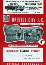 Bristol City v Huddersfield Town 16-Apr-1960