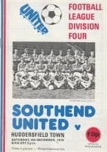 Southend United v Huddersfield Town  04-Dec-1976