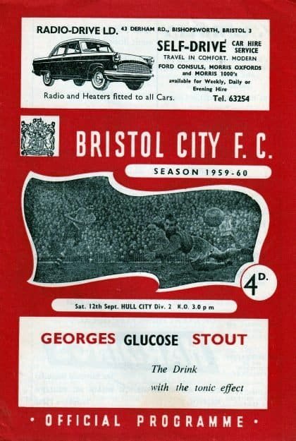 Bristol City v Hull City  12-Sep-1959